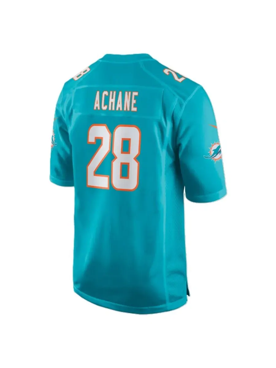 Футболка Nike DeVon Achane Aqua Miami Dolphins Player Game Jersey — изображение 3 из 3, голубой