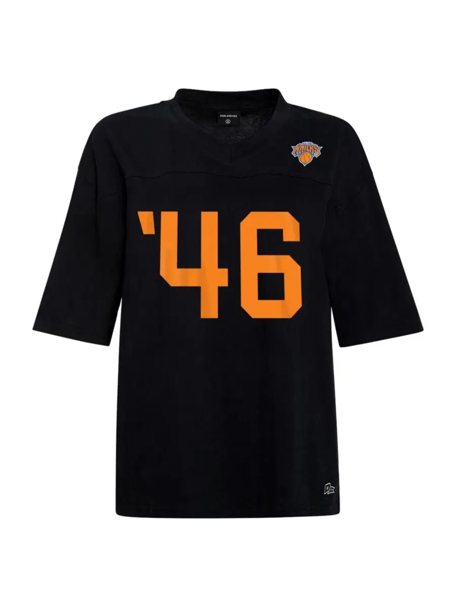 Футболка с принтом New York Knicks Oversized Hype And Vice — изображение 2 из 3, черный