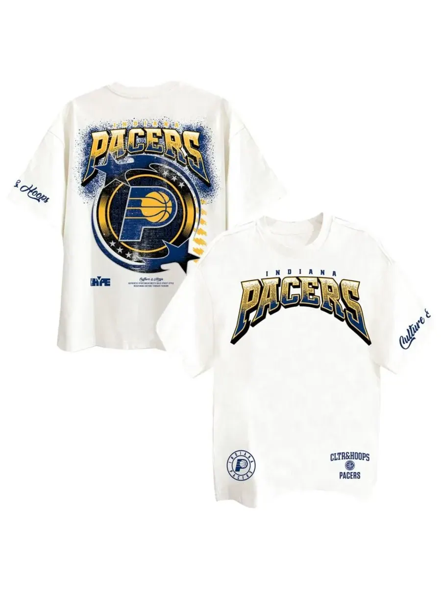 Two Hype Мужская футболка Off White Indiana Pacers Drip Dime Collection Premium — бежевый