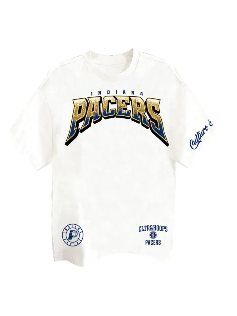 Two Hype Мужская футболка Off White Indiana Pacers Drip Dime Collection Premium — изображение 3 из 3, бежевый