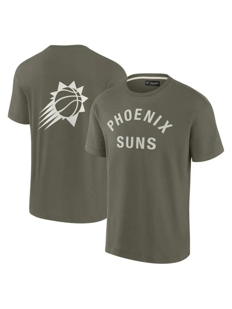 Мужская и женская футболка с коротким рукавом Olive Phoenix Suns Elements Super Soft Fanatics