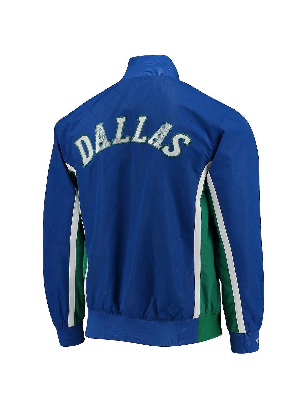 Мужская разминочная куртка на кнопках Dallas Mavericks синего цвета Hardwood Classics, посвященная — изображение 4 из 5