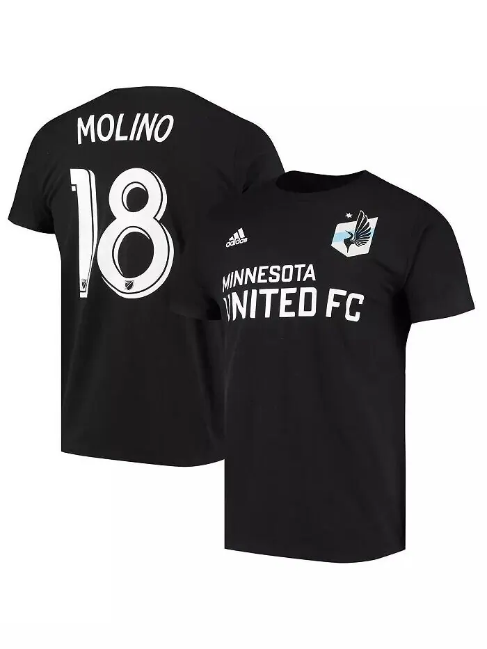 Мужская черная футболка Kevin Molino Minnesota United FC Go To Name and Number Adidas — изображение 1 из 3