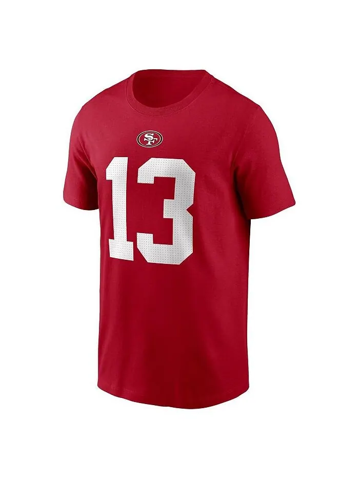 Мужская футболка Brock Purdy Scarlet San Francisco 49ers с именем и номером игрока Nike — изображение 3 из 3, алый