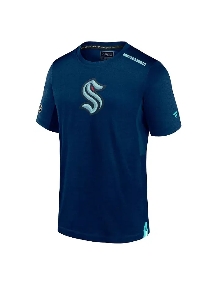 Мужская футболка Seattle Kraken Authentic Pro Performance цвета Deep Sea Blue Fanatics — изображение 3 из 3