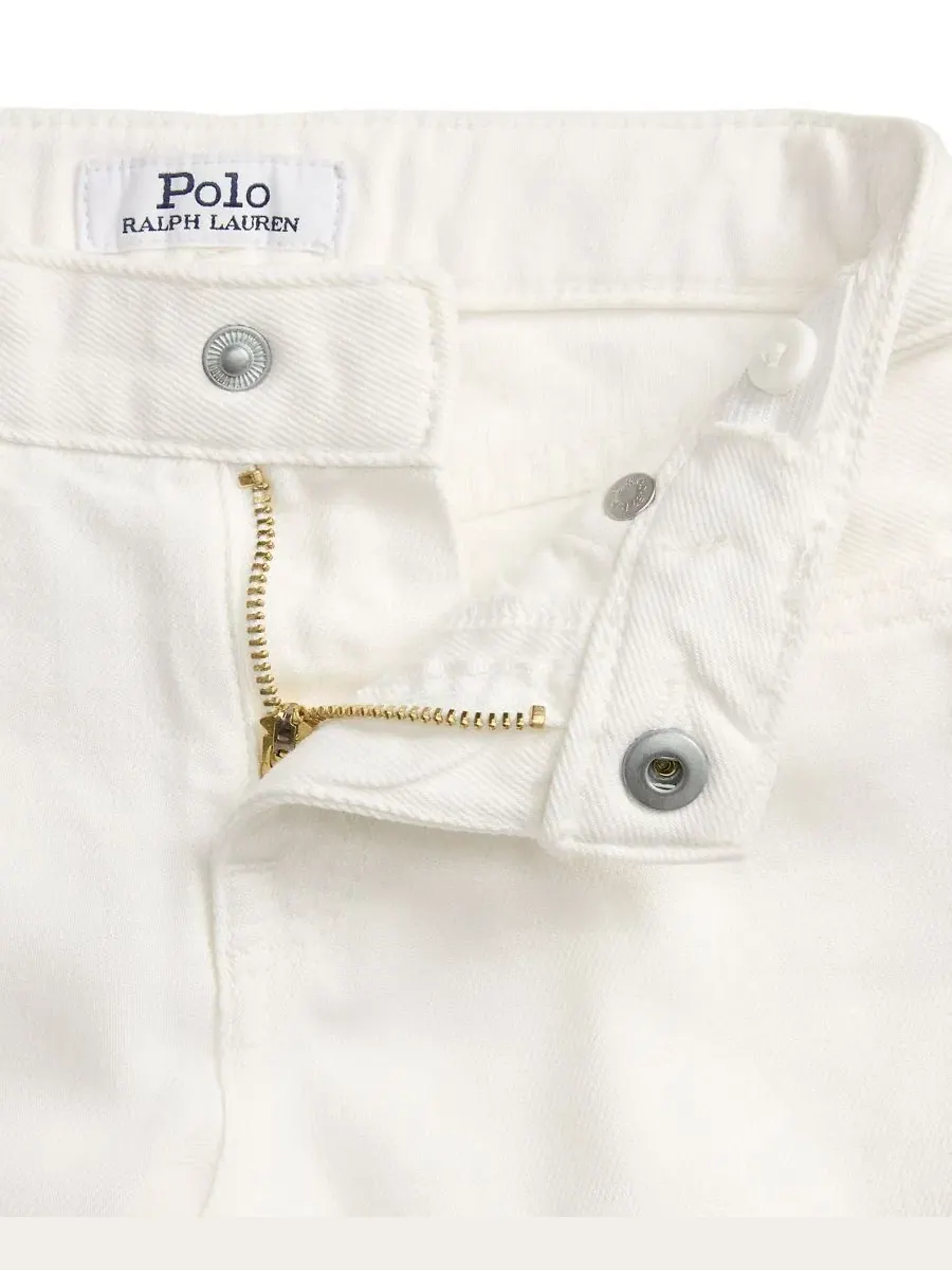 Джинсы из хлопкового денима с широкими штанинами и вышивкой Eyelet Cuff Polo Ralph Lauren, Tussa — изображение 3 из 3