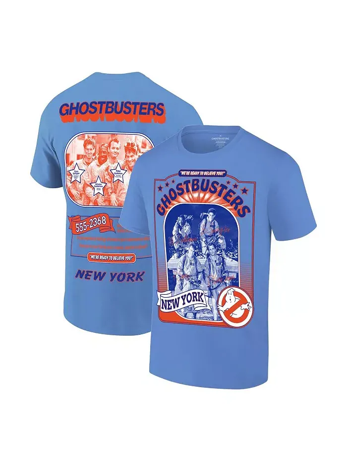Мужская бейсбольная футболка Royal Ghostbusters New York Ripple Junction