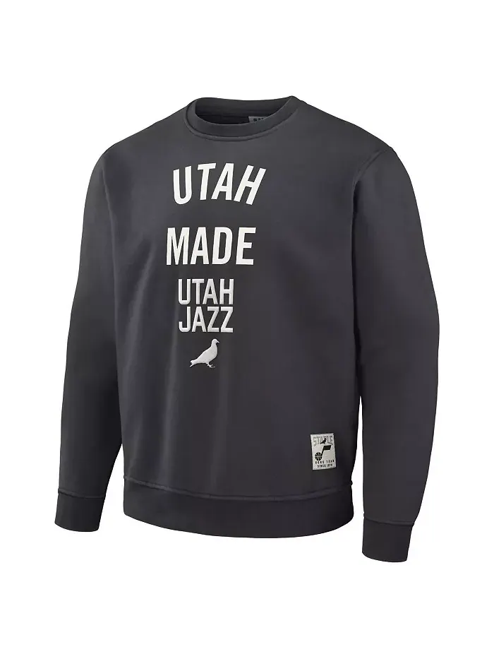 Мужской плюшевый свитшот с капюшоном NBA x Anthracite Utah Jazz Staple — изображение 3 из 3