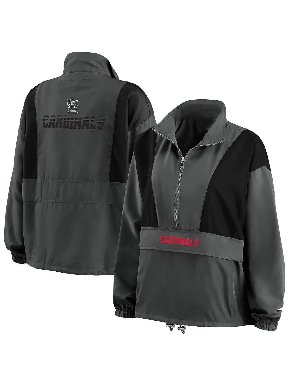 Женская темно-серая складная куртка с молнией до половины St. Louis Cardinals WEAR by Erin Andrews