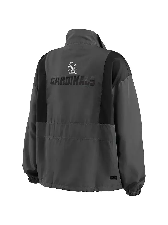 Женская полузастегивающаяся куртка St. Louis Cardinals с капюшоном, складная, цвет угольный WEAR by — изображение 2 из 3