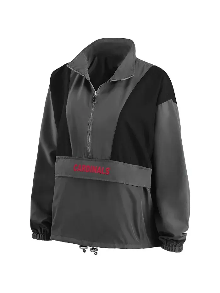 Женская полузастегивающаяся куртка St. Louis Cardinals с капюшоном, складная, цвет угольный WEAR by — изображение 3 из 3