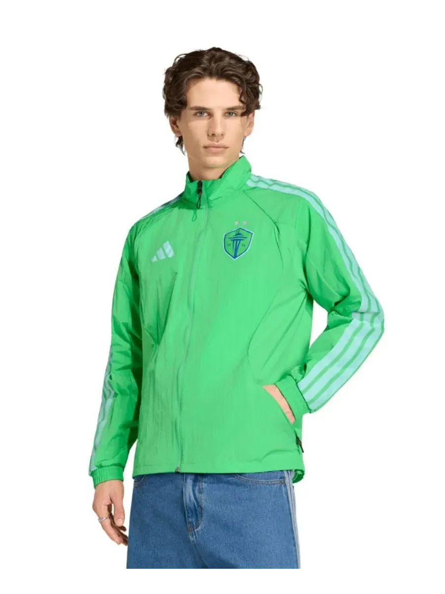 Ветровка-реглан с молнией Seattle Sounders FC 2026 Anthem adidas