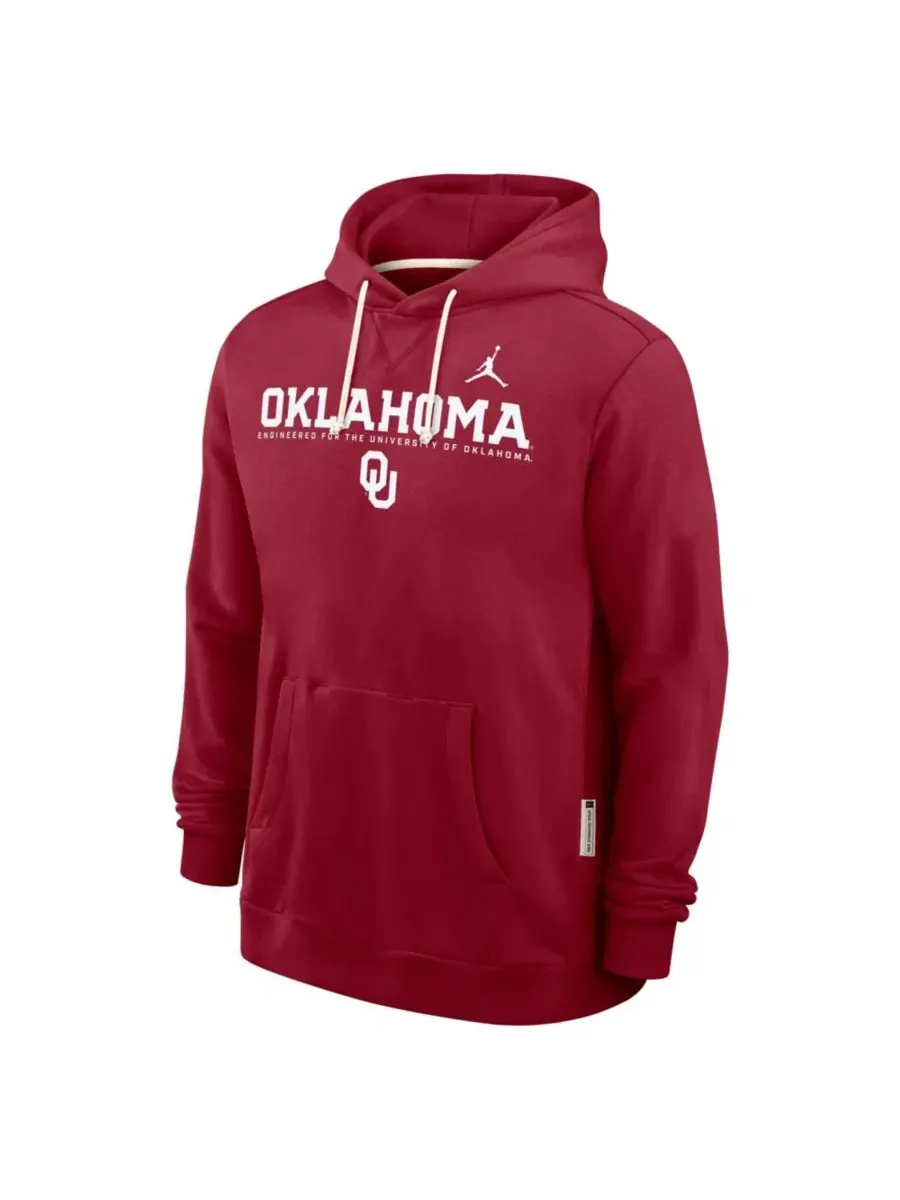Худи с капюшоном из флиса, свободного кроя, с принтом Oklahoma Sooners Jordan — изображение 5 из 5, красный