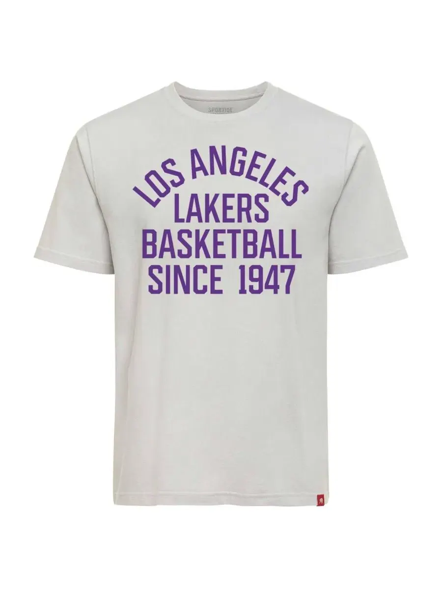 Футболка с длинным рукавом Los Angeles Lakers Genuine Issue Collection Duke Sportiqe — изображение 3 из 3, серый