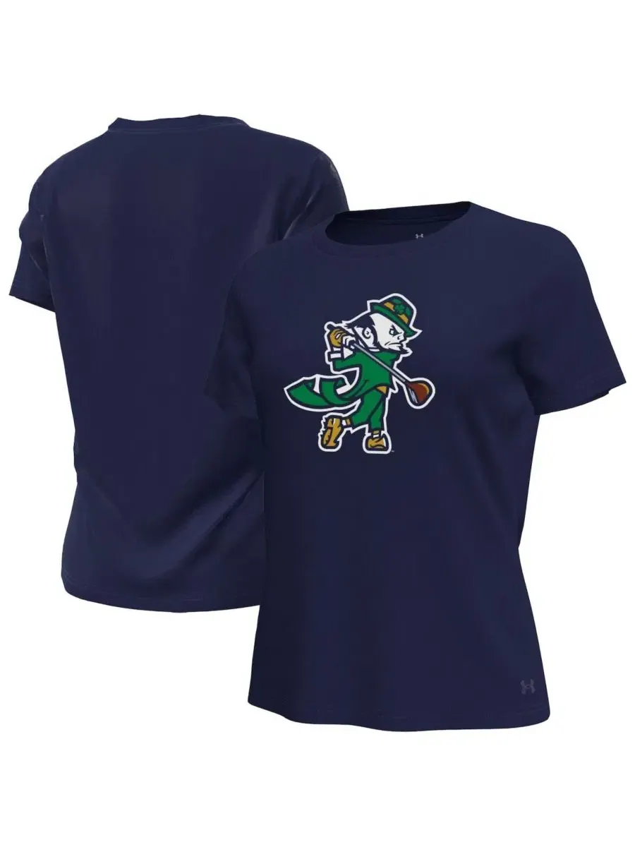Футболка с принтом гольф-лепрекона Notre Dame Tech Stretch Under Armour