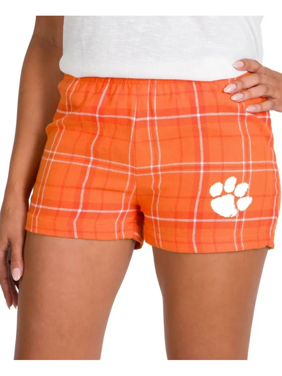 Шорты из фланели с принтом Clemson Tigers Concepts Sport — изображение 3 из 3, оранжевый белый