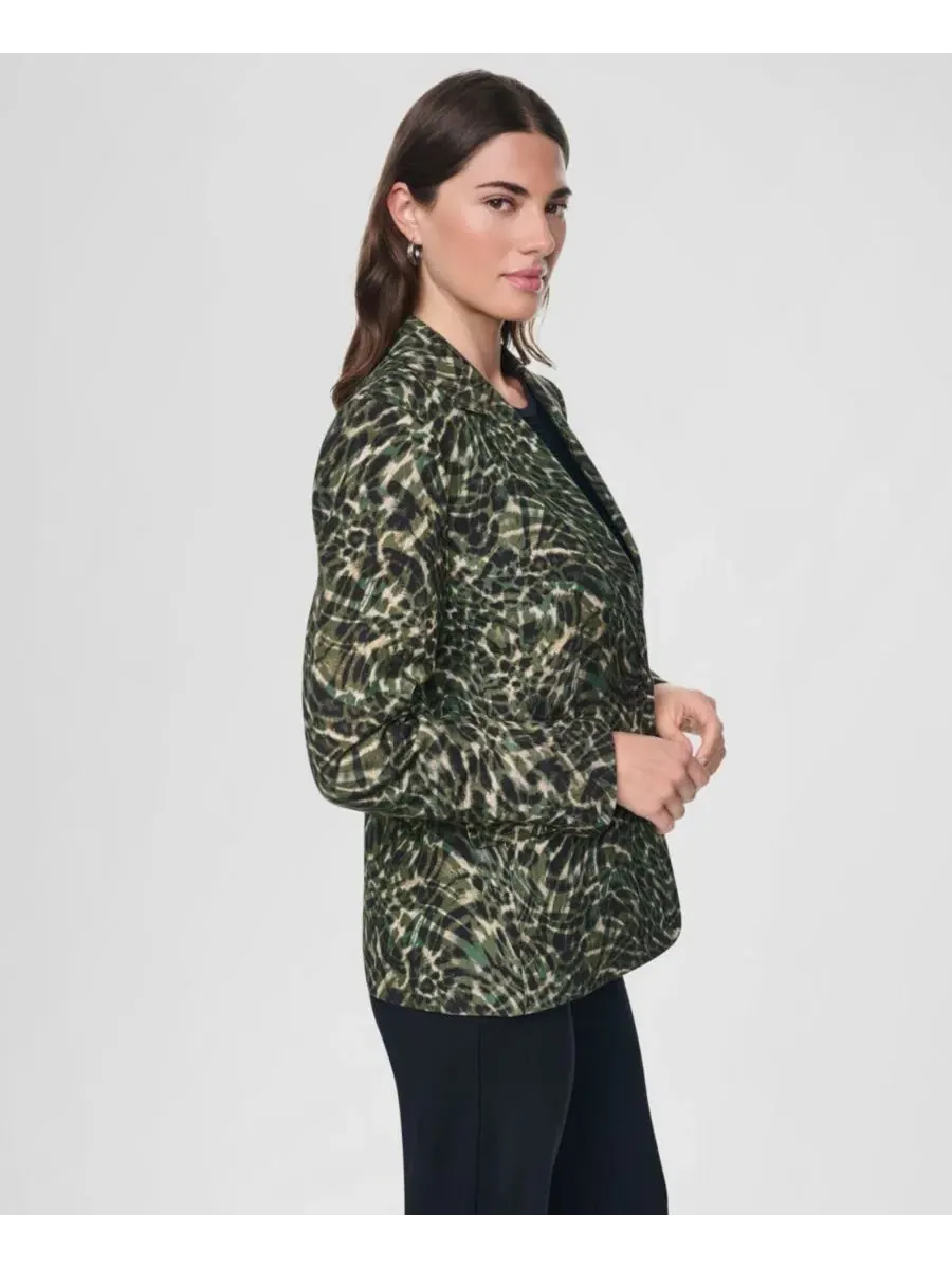 Женский жакет с воротником и клапанами DKNY, Forest Leopard — изображение 3 из 8