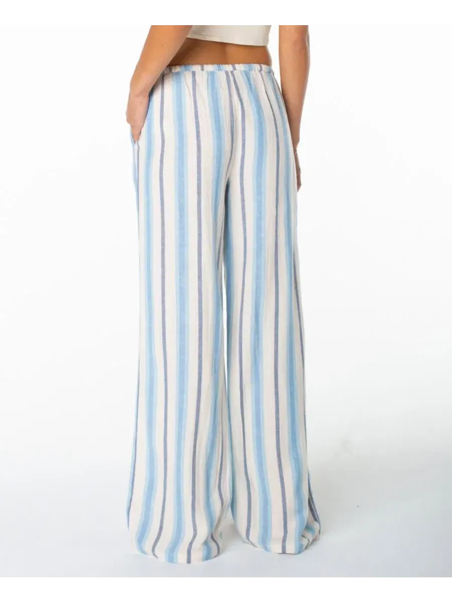 Штаны широкие с принтом Iyla Roxy, Cerulean Sunny Stripe — изображение 4 из 5