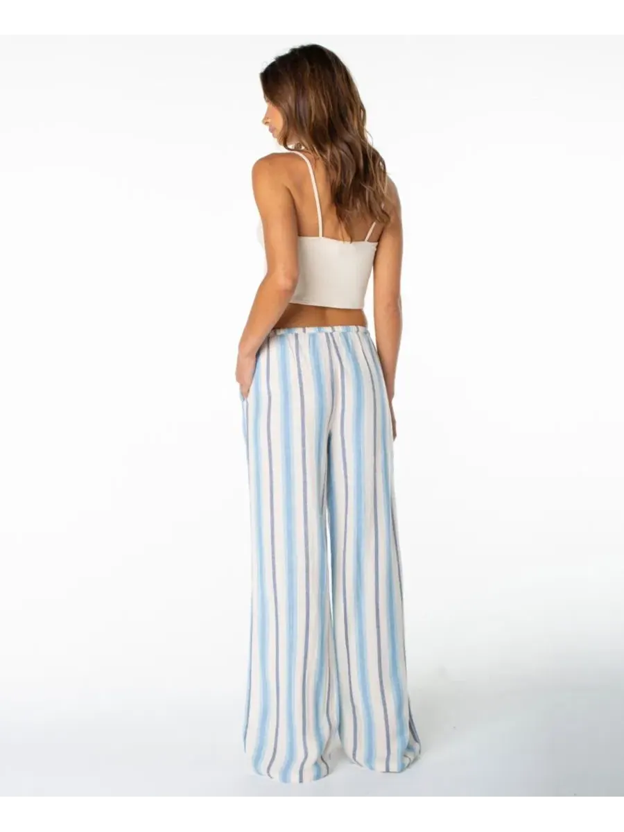 Штаны широкие с принтом Iyla Roxy, Cerulean Sunny Stripe — изображение 5 из 5