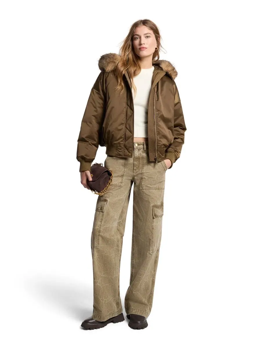 Женская утепленная куртка-бомбер с капюшоном Michael Kors, Duffle — изображение 2 из 3