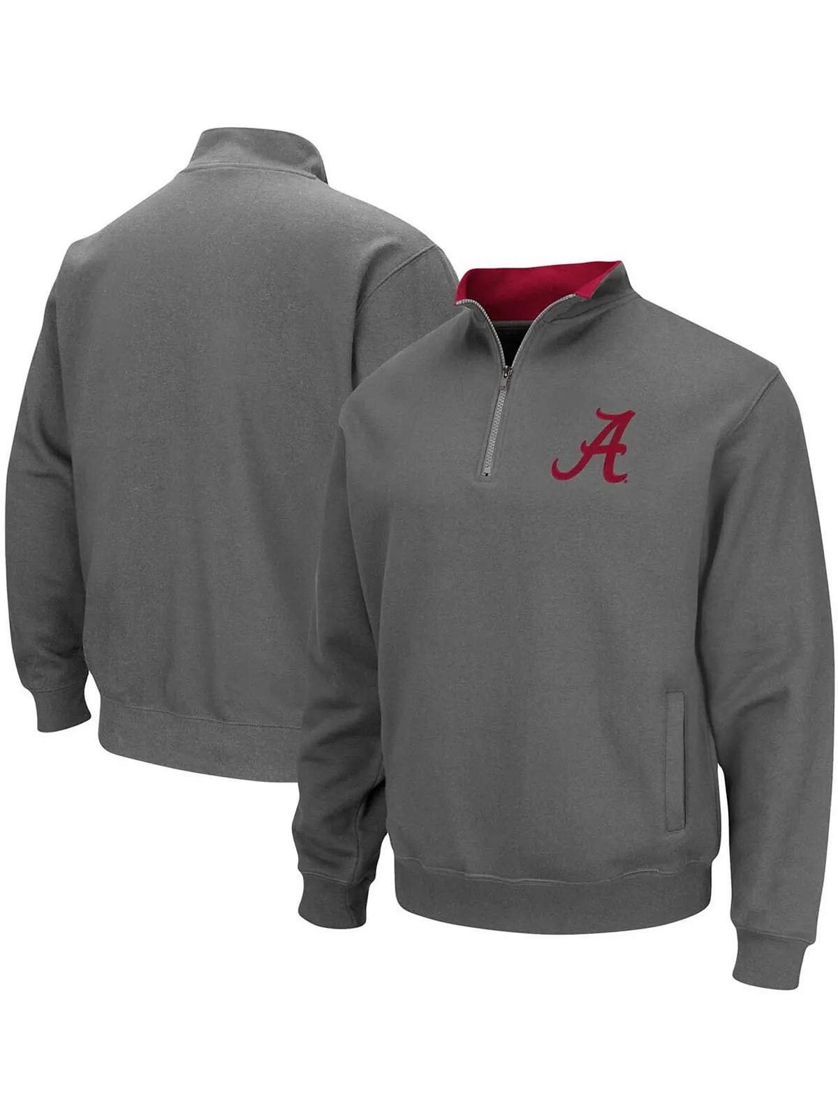 Мужская темно-серая куртка alabama crimson tide tortugas logo с молнией на четверть Colosseum