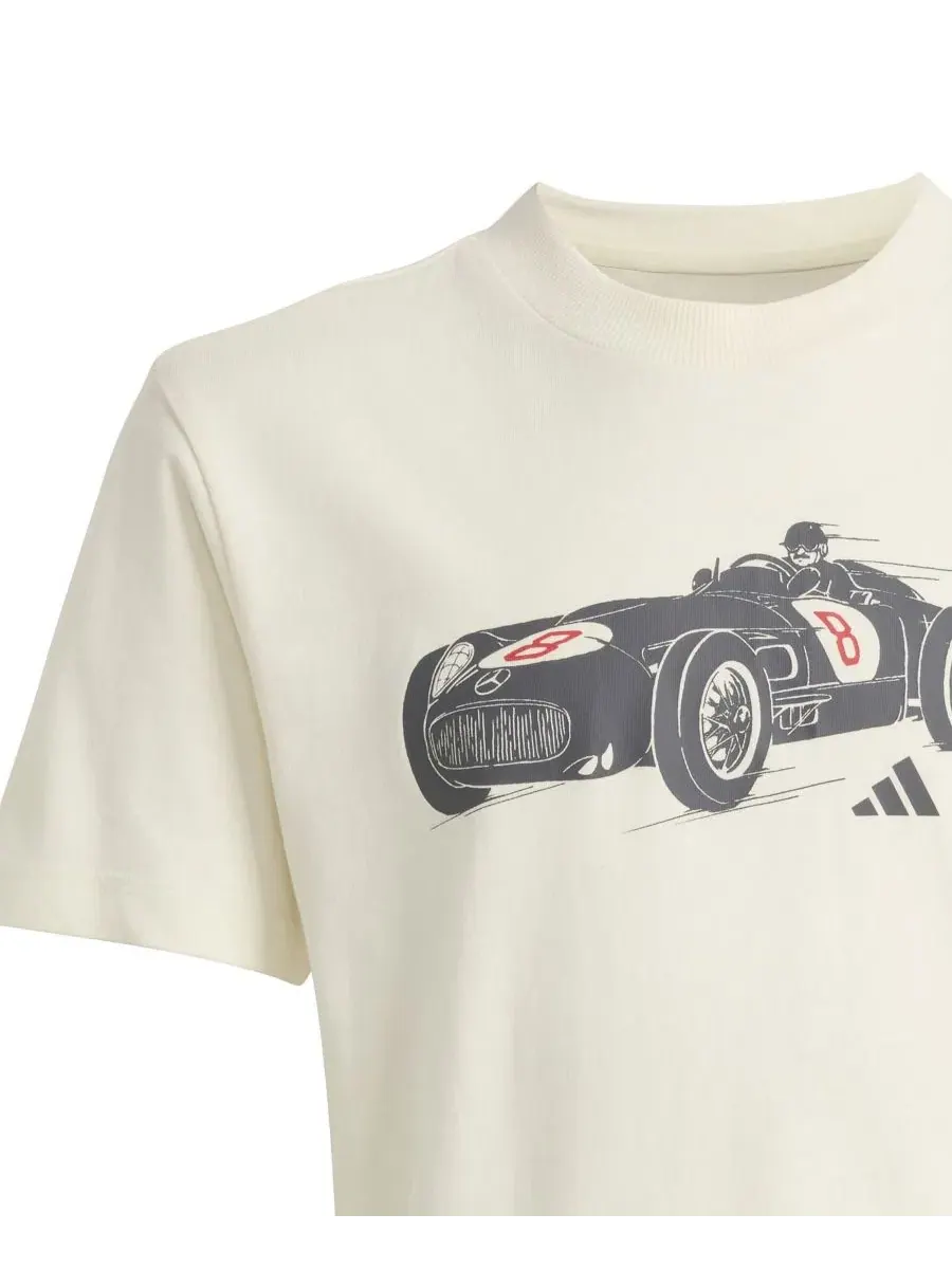 Футболка с коротким рукавом Mercedes-AMG Petronas F1 Team Silver Arrows Retro Car adidas — изображение 2 из 6, белый