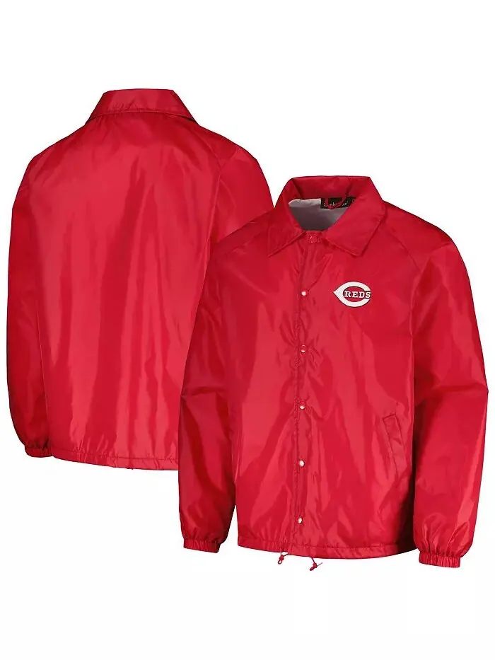 Мужская красная тренерская куртка-реглан Cincinnati Reds с застежкой-кнопкой Dunbrooke