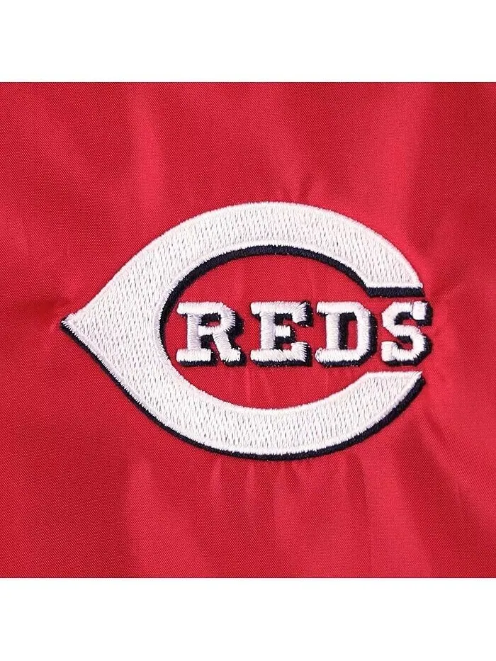 Мужская красная тренерская куртка-реглан Cincinnati Reds с застежкой-кнопкой Dunbrooke — изображение 2 из 4