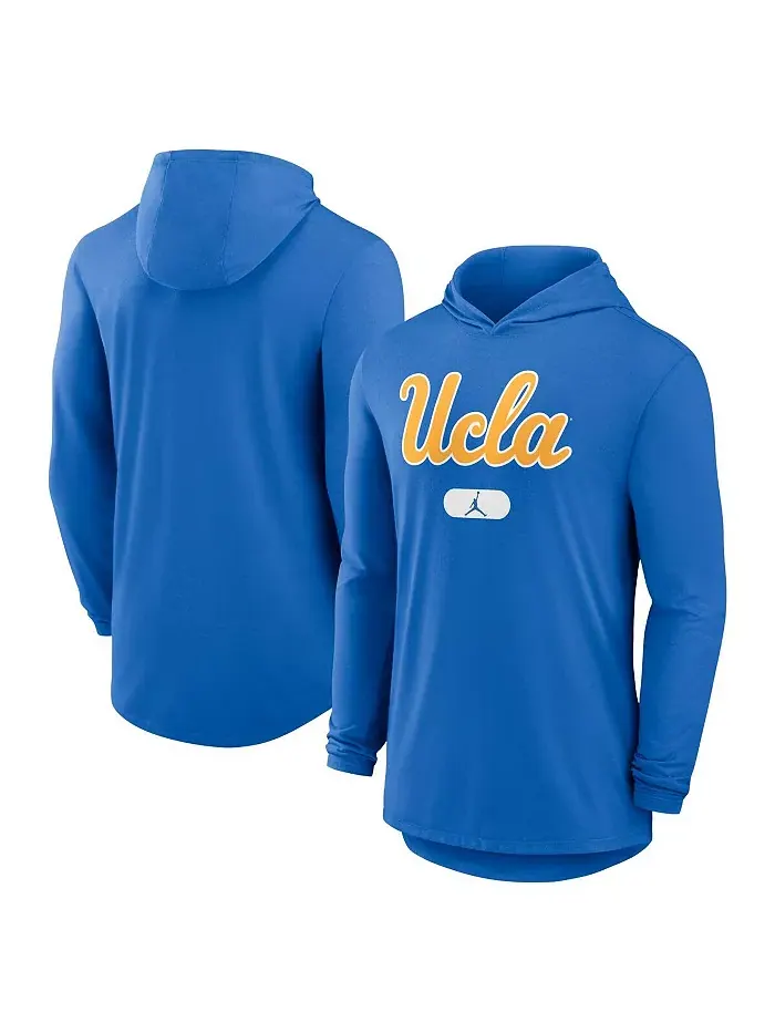 Мужская синяя легкая толстовка с длинными рукавами UCLA Bruins Performance Jordan