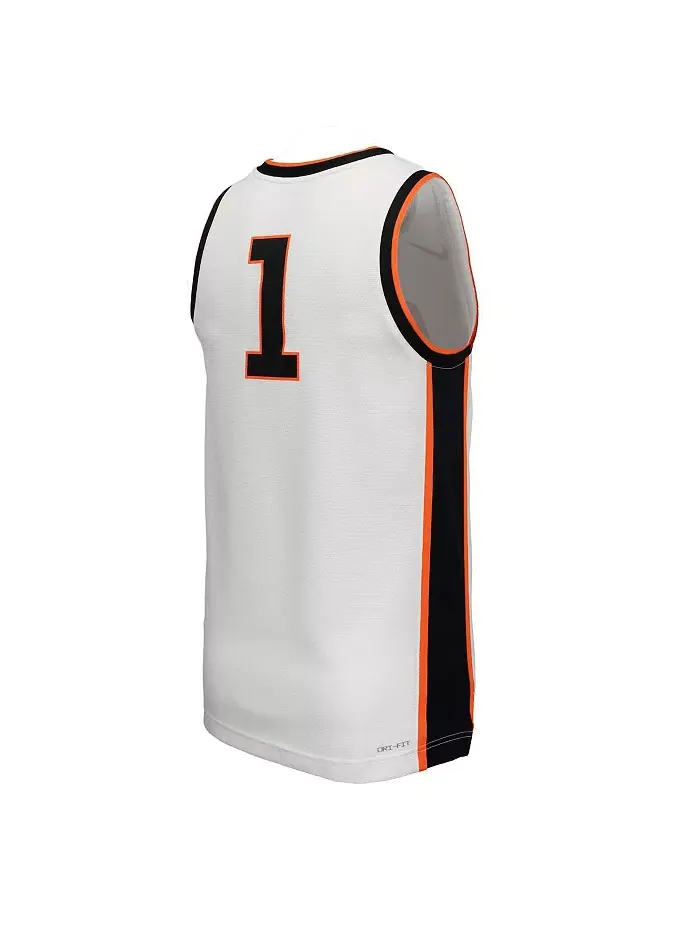 Мужская 1 белая реплика баскетбольной майки Oklahoma State Cowboys Nike — изображение 3 из 3