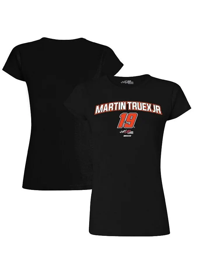 Женская черная футболка Martin Truex Jr Rival Joe Gibbs Racing Team Collection — черный