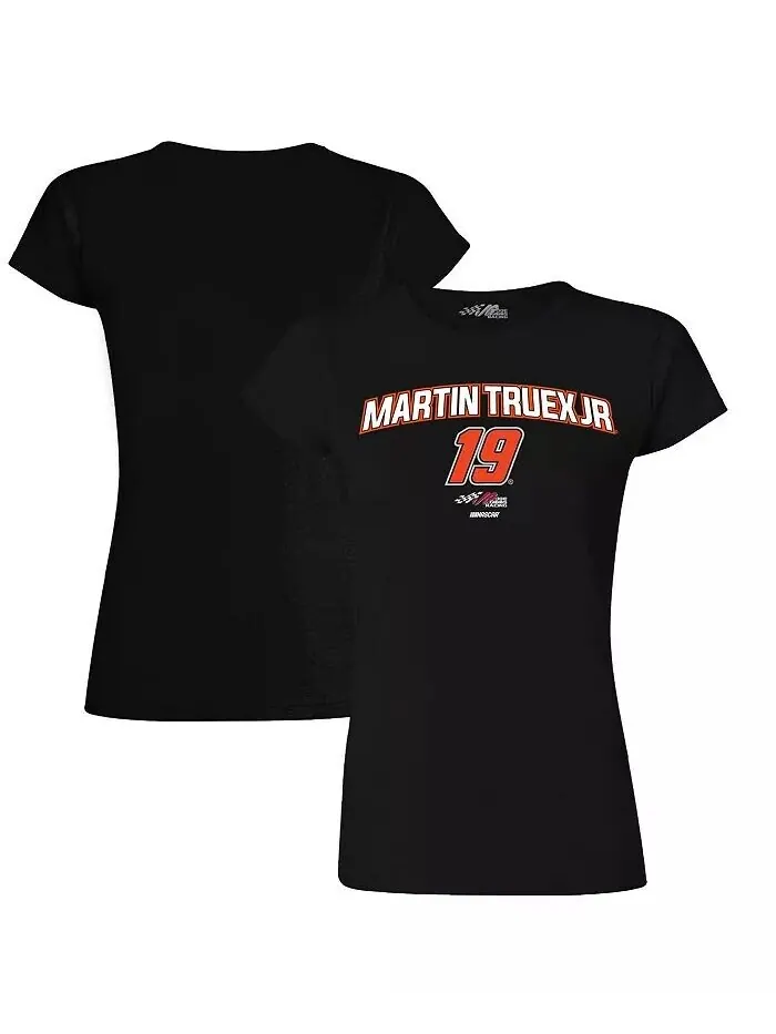 Женская черная футболка Martin Truex Jr Rival Joe Gibbs Racing Team Collection — без цвета