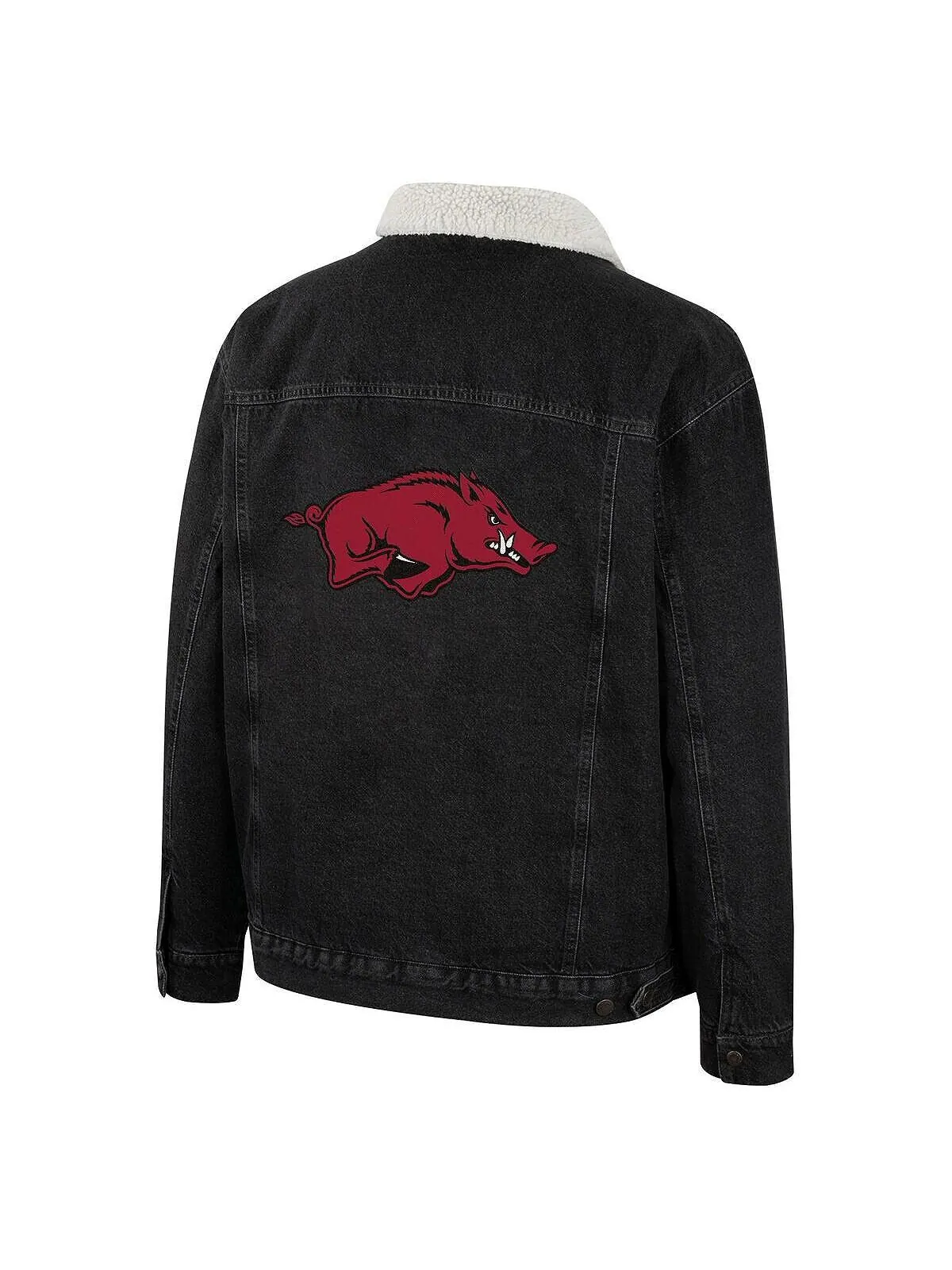 Мужская джинсовая куртка на пуговицах в стиле вестерн x Wrangler Charcoal Arkansas Razorbacks — изображение 4 из 4