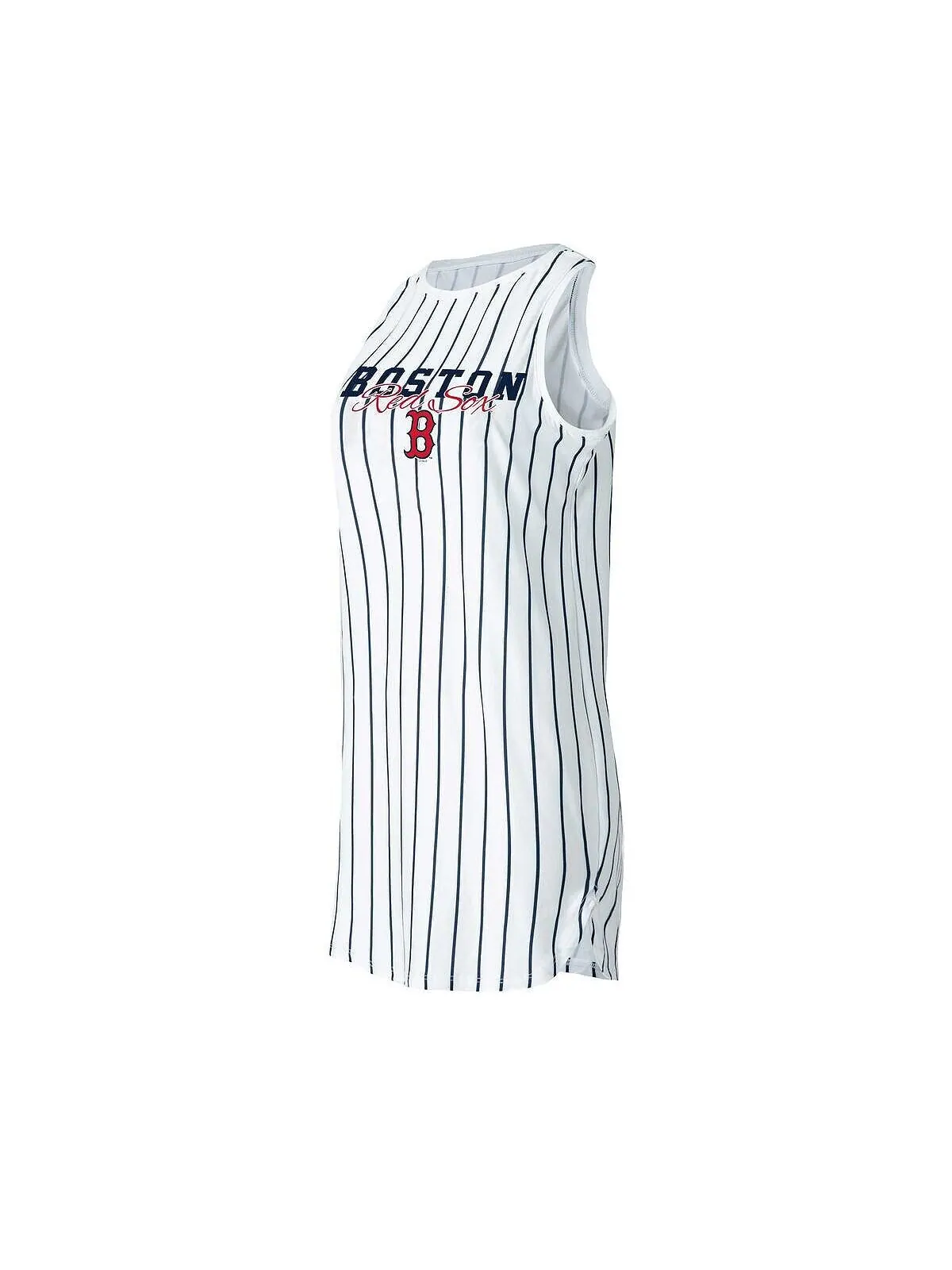 Женская белая ночная рубашка без рукавов в тонкую полоску Boston Red Sox Reel Concepts Sport