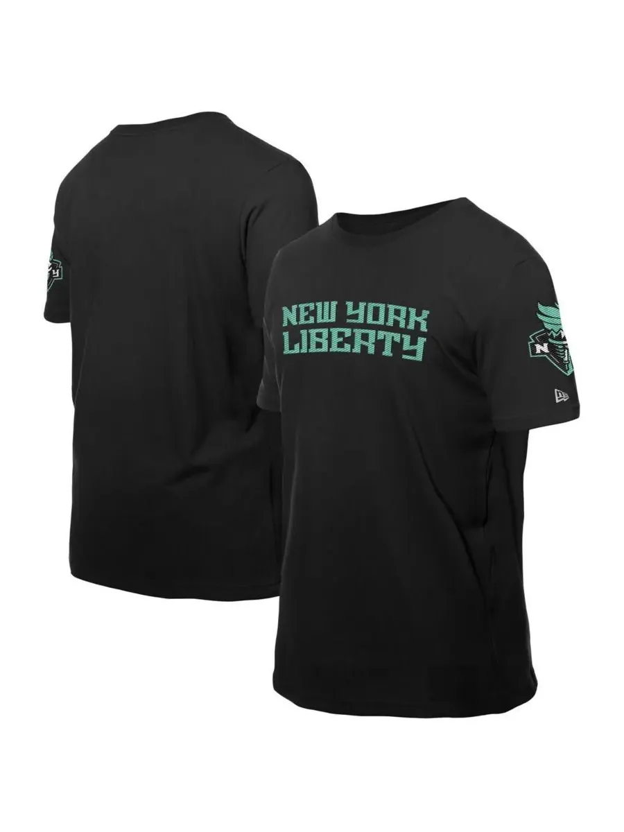 New Era Мужская черная футболка с логотипом New York Liberty Premium