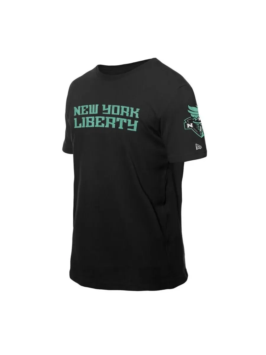 New Era Мужская черная футболка с логотипом New York Liberty Premium — изображение 3 из 3, черный