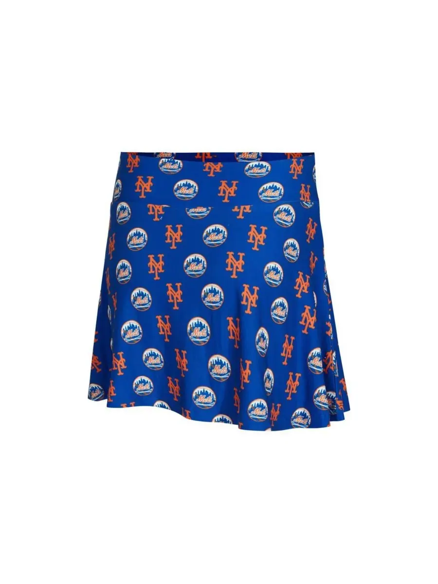 Concepts Sport Комплект из двух женских вязаных маек и юбки-шорт «Нью-Йорк Метс» королевского — изображение 2 из 3