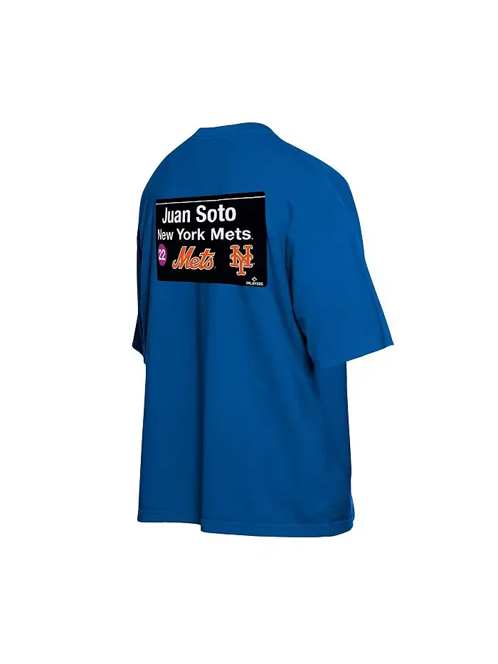 Мужская футболка Juan Soto New York Mets Sign Player в синем цвете New Era — изображение 2 из 5
