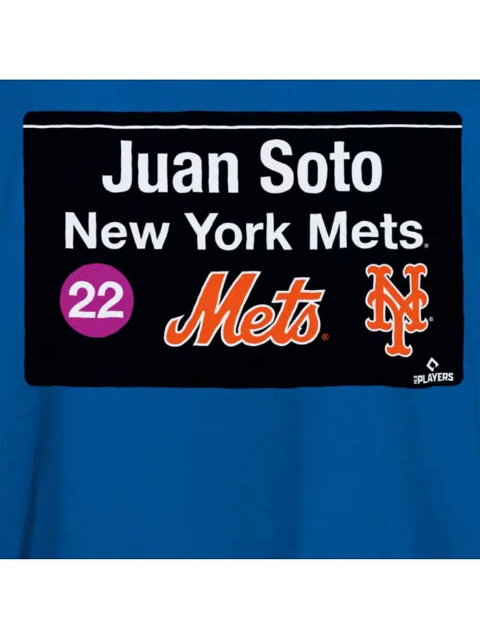 Мужская футболка Juan Soto New York Mets Sign Player в синем цвете New Era — изображение 3 из 5