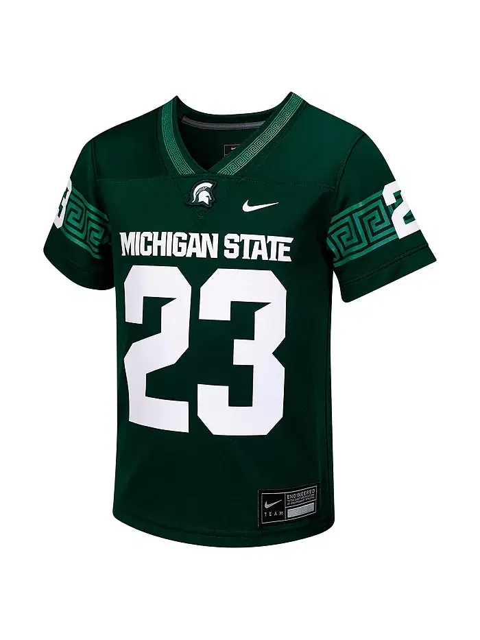 Детская футбольная майка Michigan State Spartans Untouchable, зеленый, размер 23 Nike — изображение 2 из 3