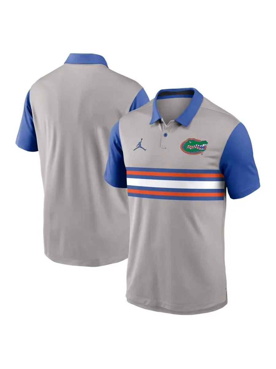 Jordan Мужская серая/королевская рубашка-поло Florida Gators Vapor Performance
