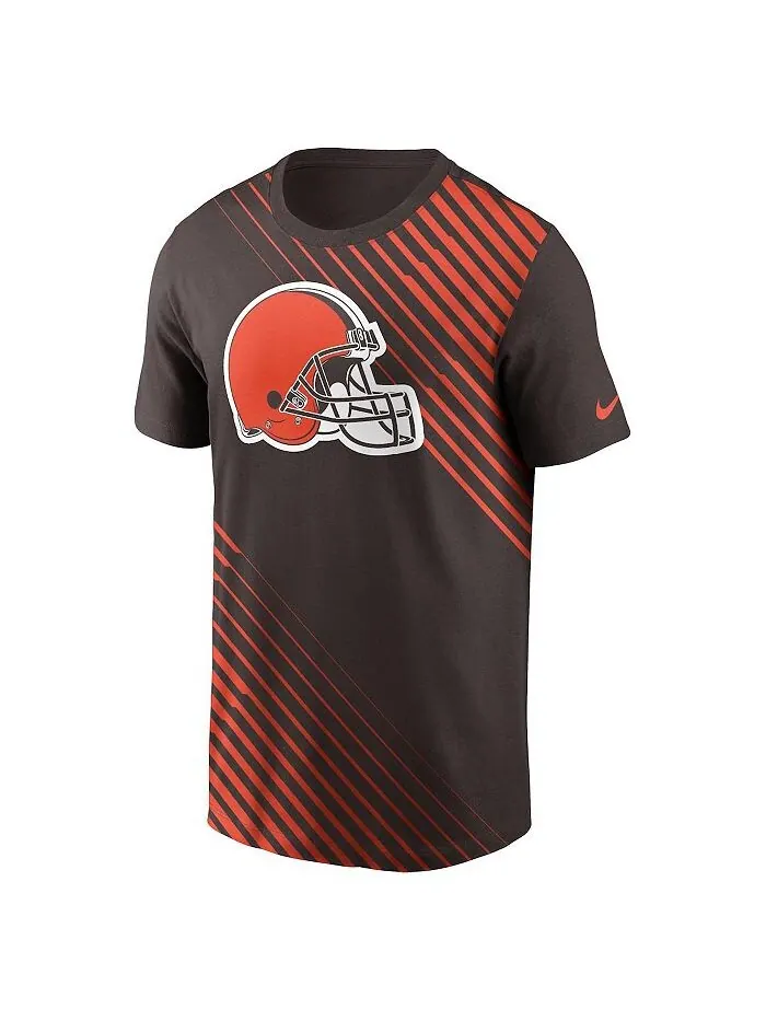 Мужская коричневая футболка Cleveland Browns Yard Line Fashion Asbury Nike — изображение 3 из 4, коричневый
