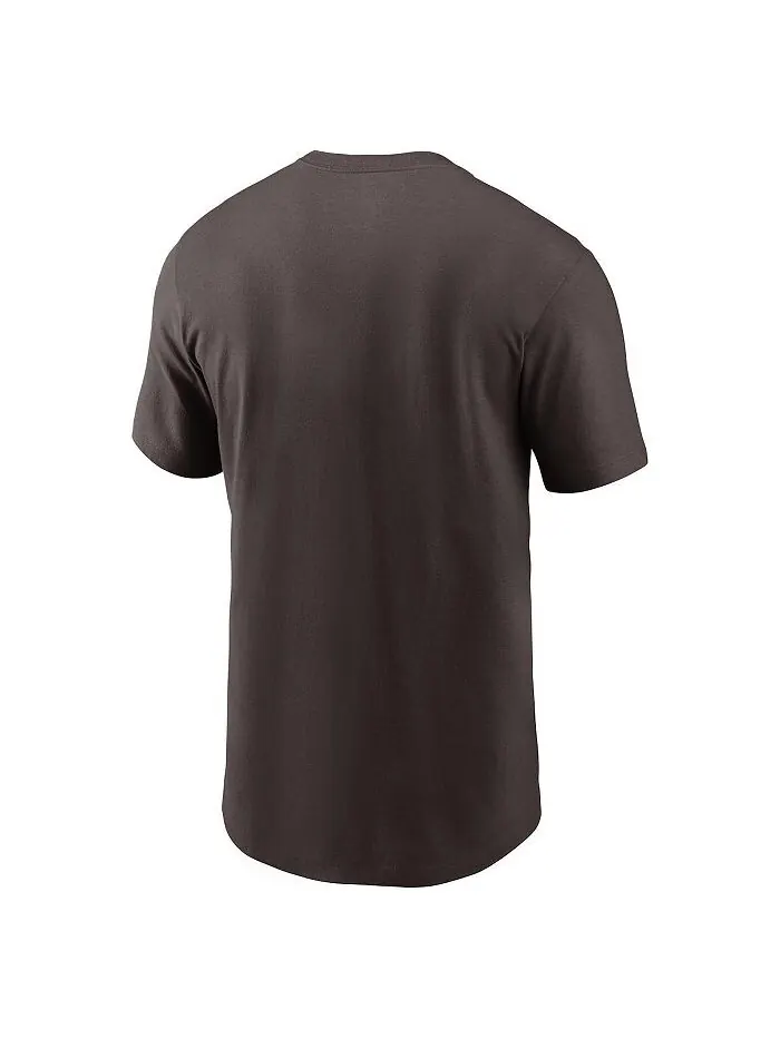Мужская коричневая футболка Cleveland Browns Yard Line Fashion Asbury Nike — изображение 4 из 4, коричневый