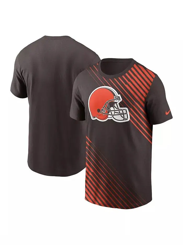 Мужская коричневая футболка Cleveland Browns Yard Line Fashion Asbury Nike — изображение 1 из 4