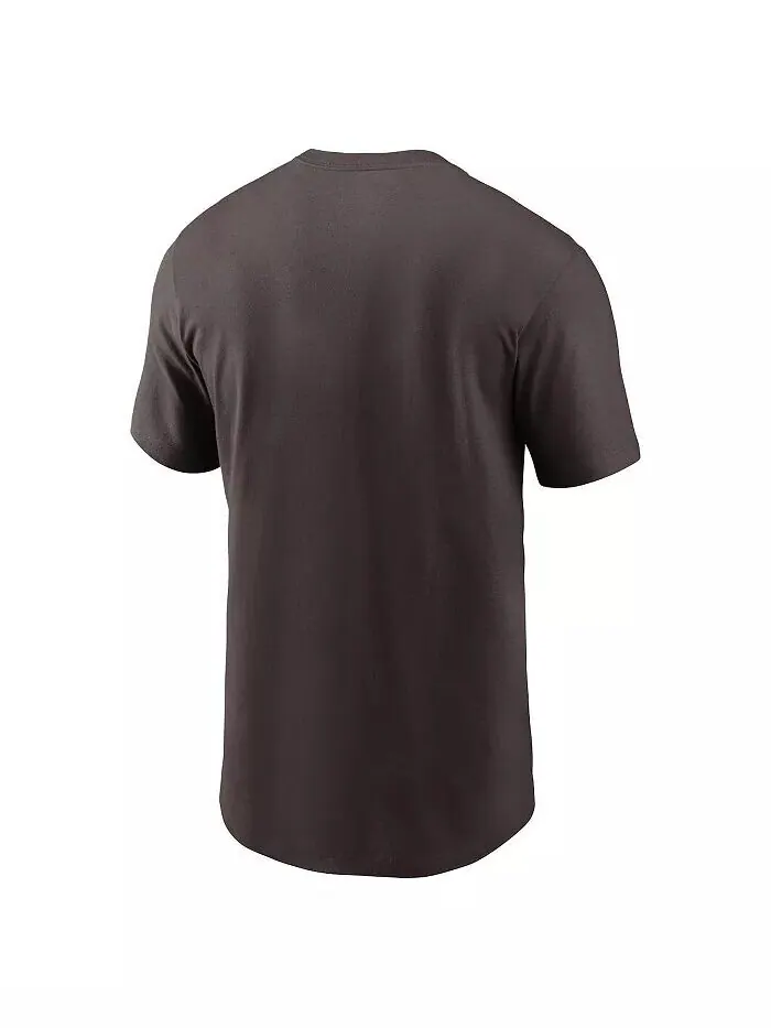 Мужская коричневая футболка Cleveland Browns Yard Line Fashion Asbury Nike — изображение 4 из 4