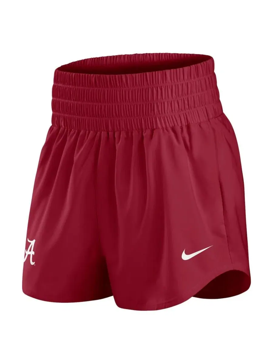 Женские шорты Nike с высокой посадкой Dri-FIT, модель Crimson Tide Performance One — изображение 2 из 5, красный