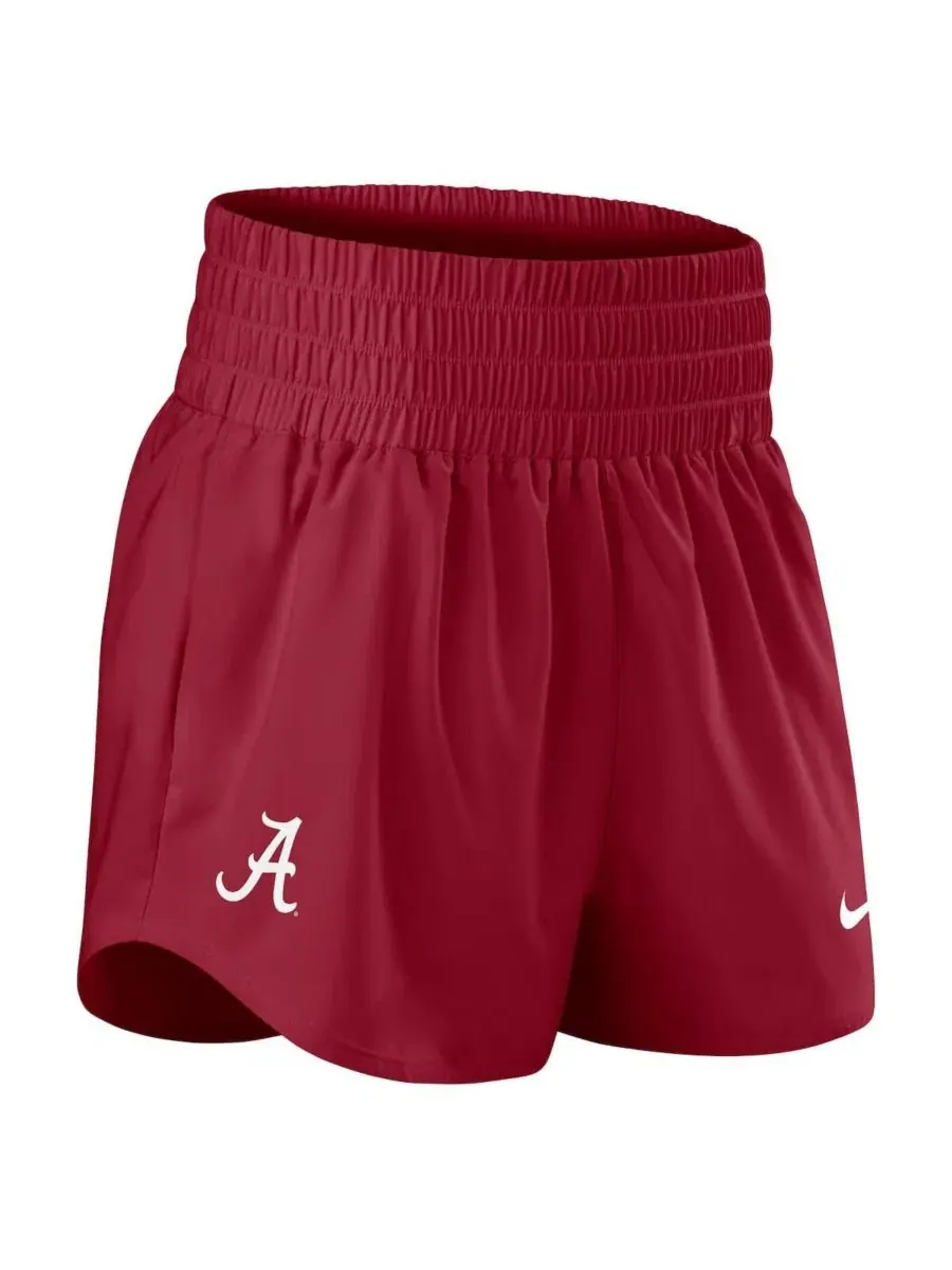Женские шорты Nike с высокой посадкой Dri-FIT, модель Crimson Tide Performance One — изображение 4 из 5, красный