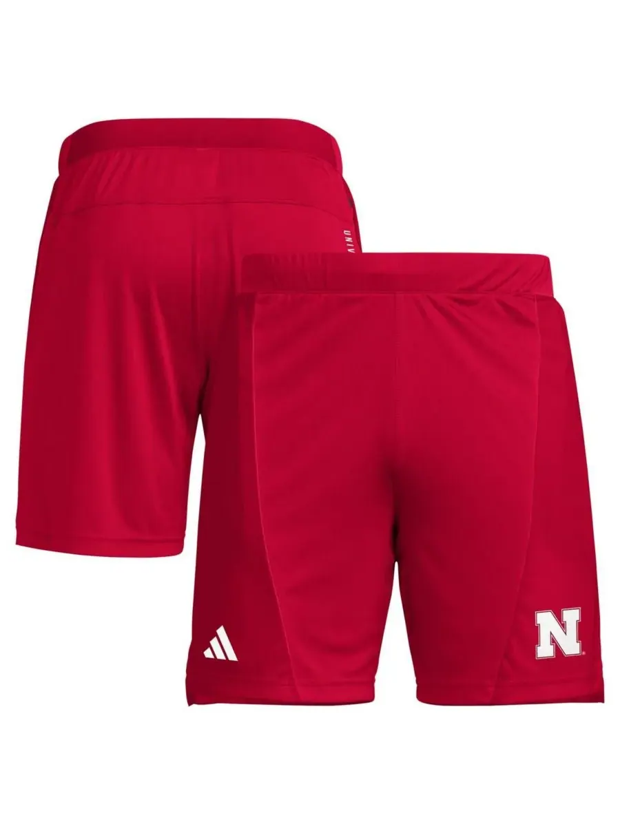 Мужские алые шорты Nebraska Huskers, разработанные для тренировок, 7 дюймов AEROREADY Adidas