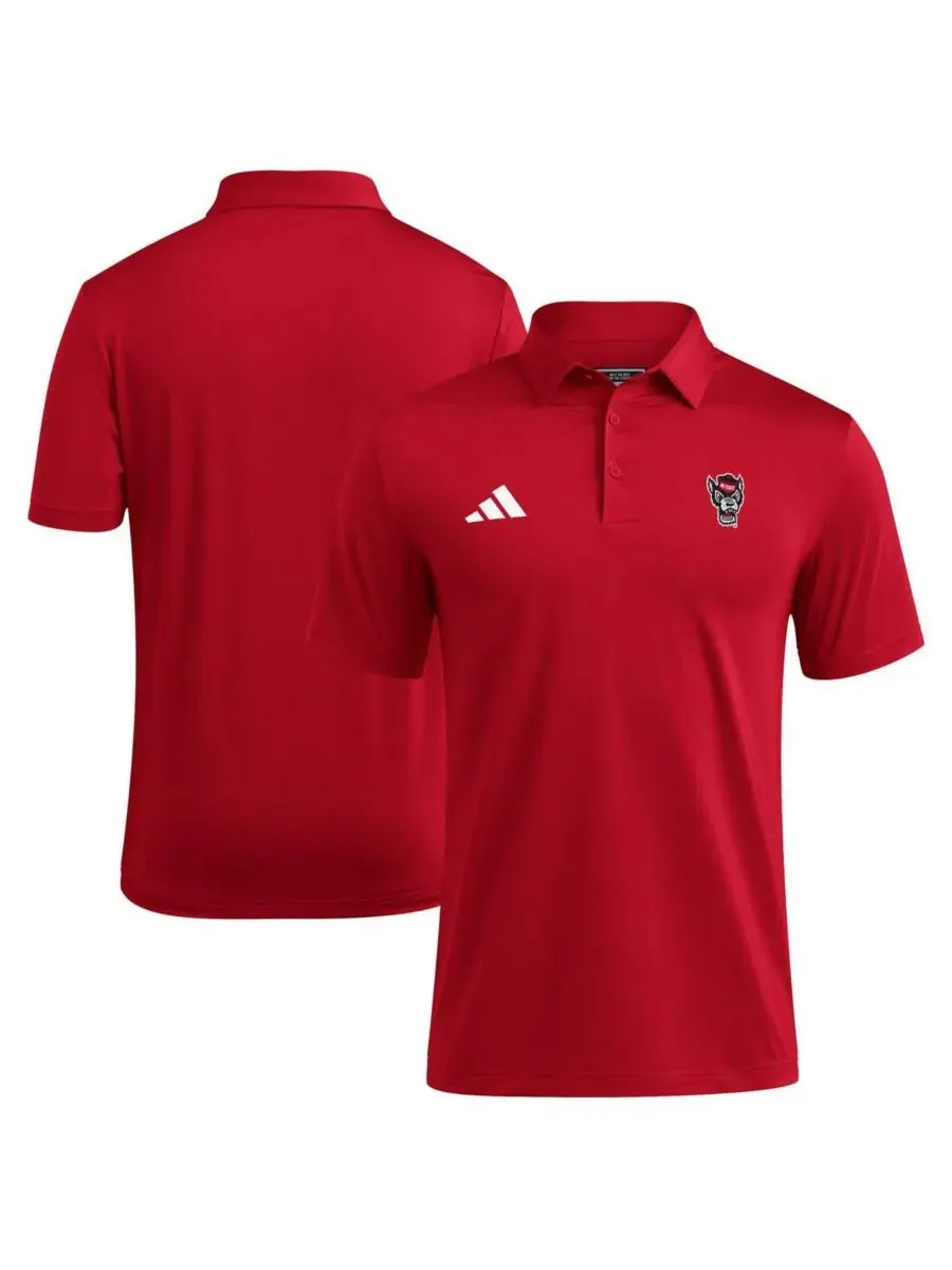 Adidas Мужская красная футболка-поло NC State Wolfpack Ultimate 365