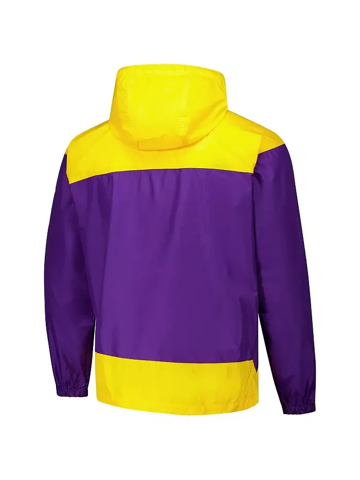 Мужская ветровка с молнией LSU Tigers Flash Challenger II Omni-Shade фиолетового цвета Columbia — изображение 2 из 3